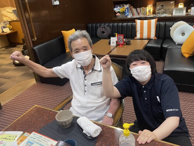 杖を使わずに歩ける様にトレーニング！